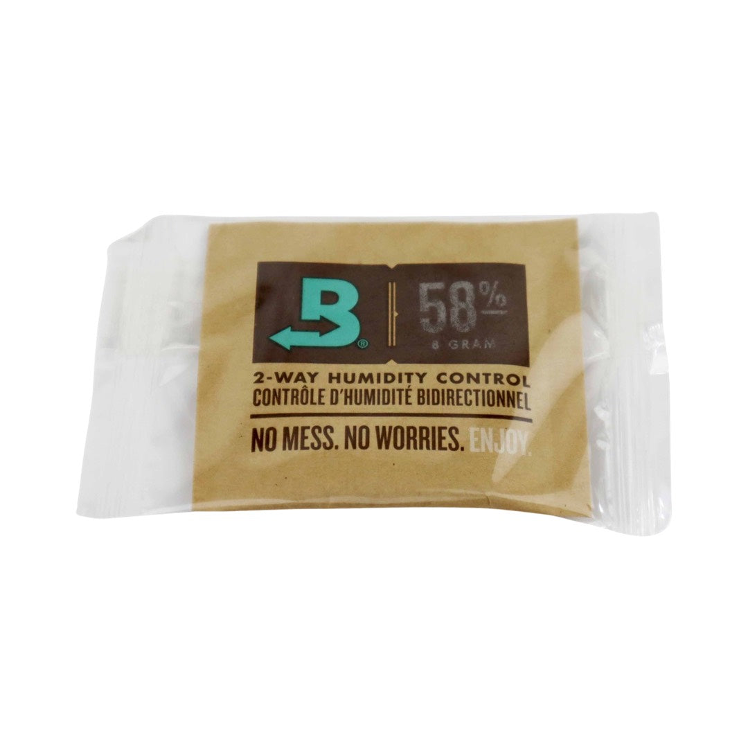 BOVEDA 8 Gram, 58% RH - BARREL OF BOVEDA, front of package photo, canny gorilla