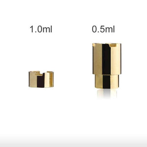 Magnetic Adapters for vape batteries showing sizes, 1.0ml & 0.5ml