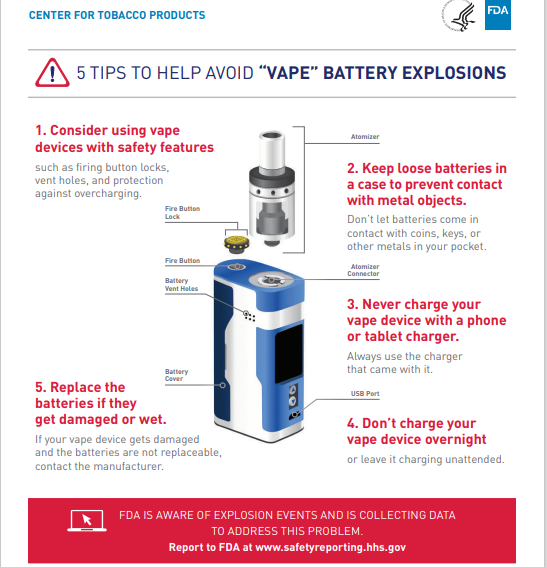 FDA Borrows Our Vape Safety Tips!