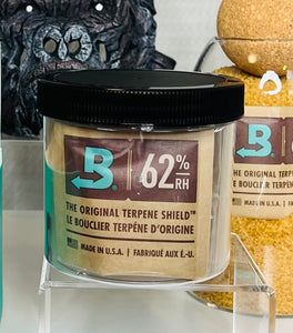 Close Up of product display for the BOVEDA 8 Gram, 62% RH - BARREL OF BOVEDA