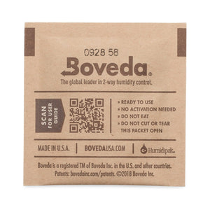 BOVEDA 62% RH Humidity Packs 8 Gram Size Individually Overwrapped