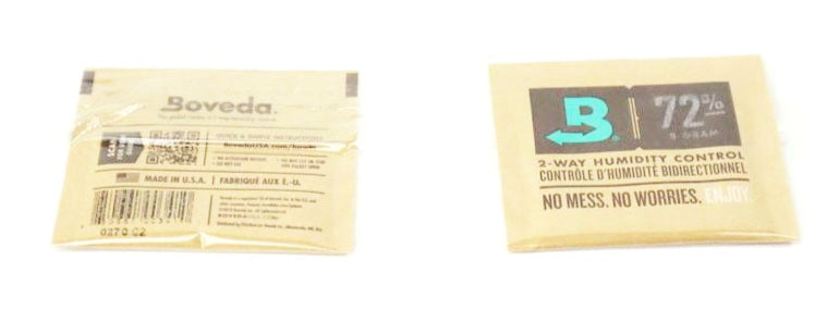 BOVEDA 72% RH Humidity Packs 8 Gram Size Individually Overwrapped